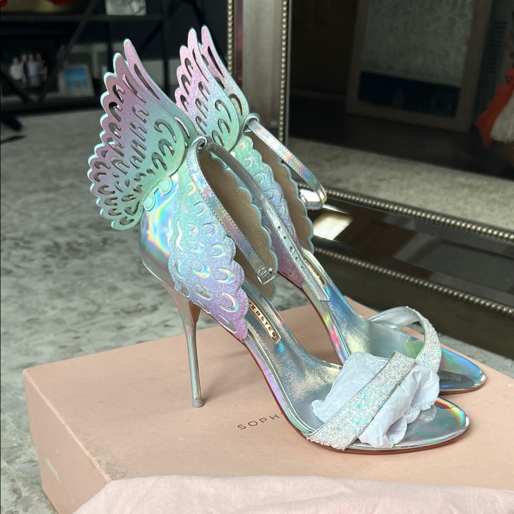 Sophia Webster Iridescent Winged Heels